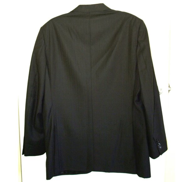 Angelico Gianni Manzoni black Italian wool suit jacket sz 40 drop 6R - Picture 6 of 11